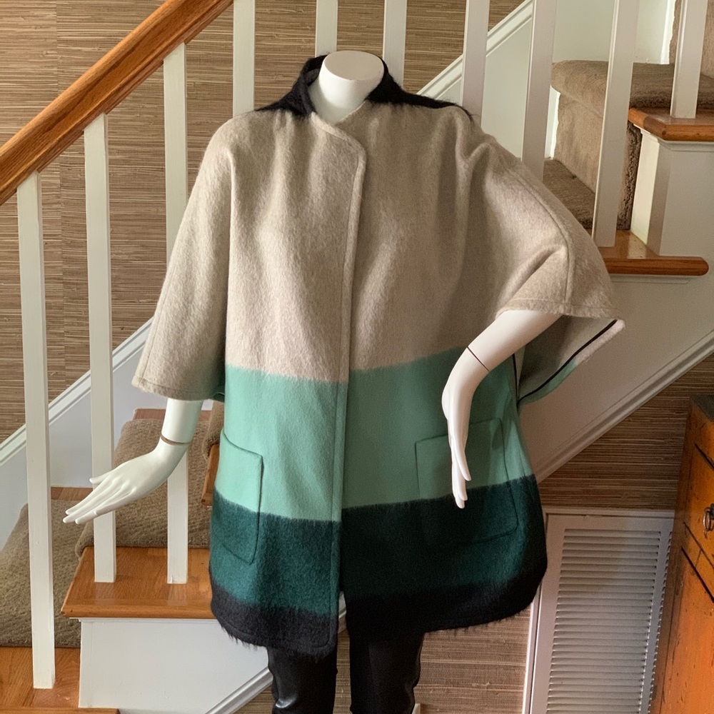 Wool Color Block Jacket by Akris Punto